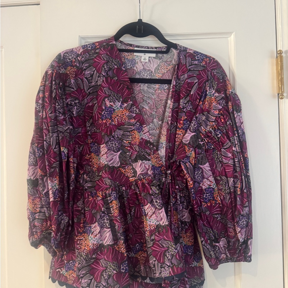 Kika Vargas Multicolor Floral Blouse